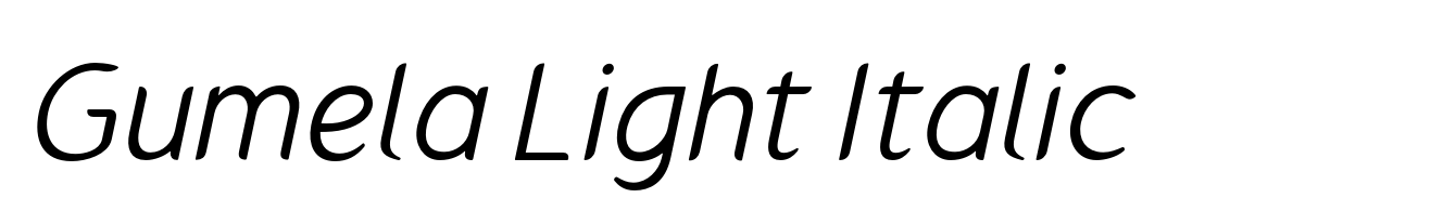 Gumela Light Italic